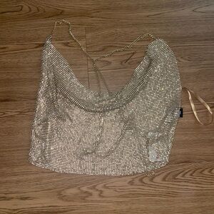 Sparkle Chain Crop Top - NEW WITH TAGS